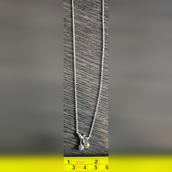 Beautiful Silver COACH Necklace w/Cherry Charm - Picture 6 of 7